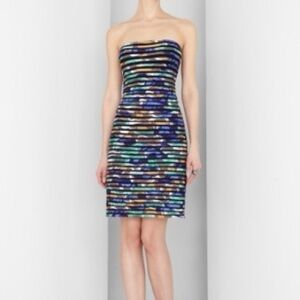 BCBGMaxAzria Strapless Multicolor Dress…Size 6